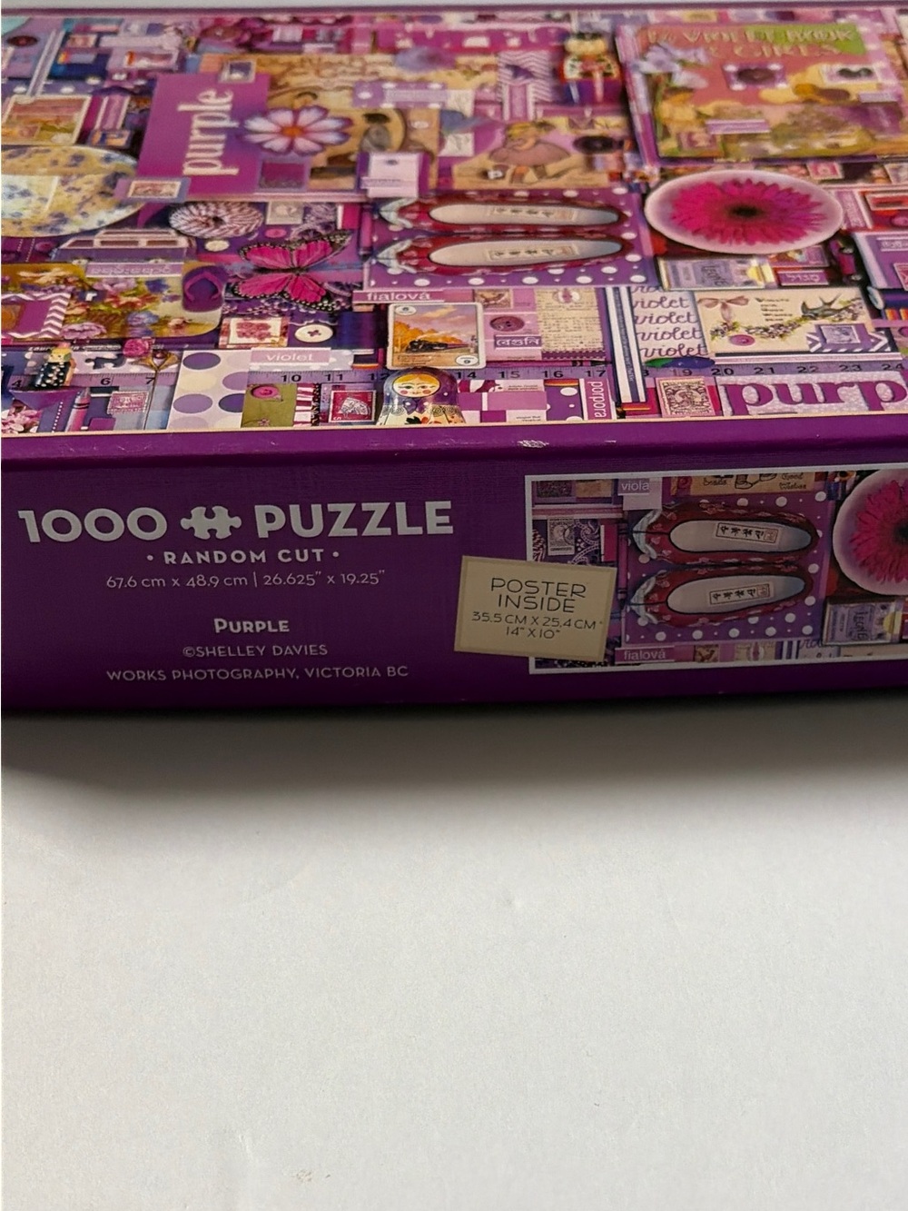 Cobble Hill 1000 Piece Puzzle Purple Collage By Shelley Davies with Poster. - Picture 7 of 7